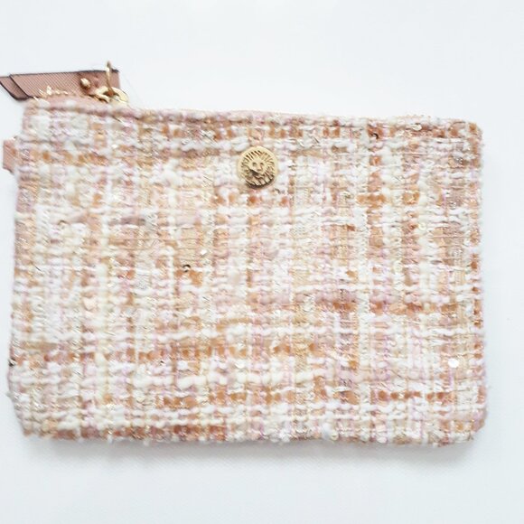 Anne Klein Mini Pink Tweed Clutch NWT - Picture 1 of 6